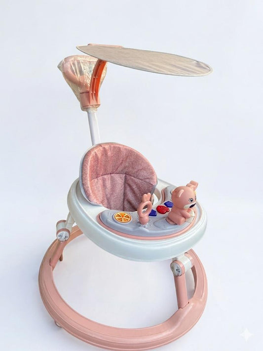 Trotteur Bébé Multifonction avec Pare-Soleil et Table d'Éveil