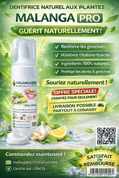 MALANGA PRO – Dentifrice Naturel aux Plantes